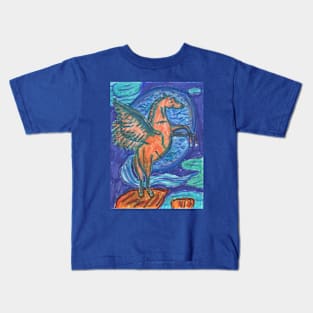 Mythical Horse Pegasus Kids T-Shirt